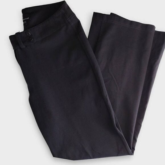 Eileen Fisher Womens Pants Sz Small Black Straight Front Zip Back Pockets - Picture 1 of 10